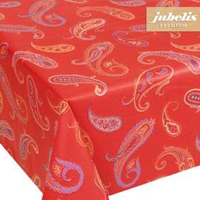 Washable Tablecloth from oilcloth in red